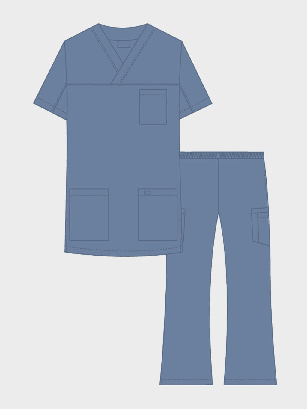 Product - MOBB 3 Pocket V-Neck Scrub top, With Flip Flap Scrub Pant