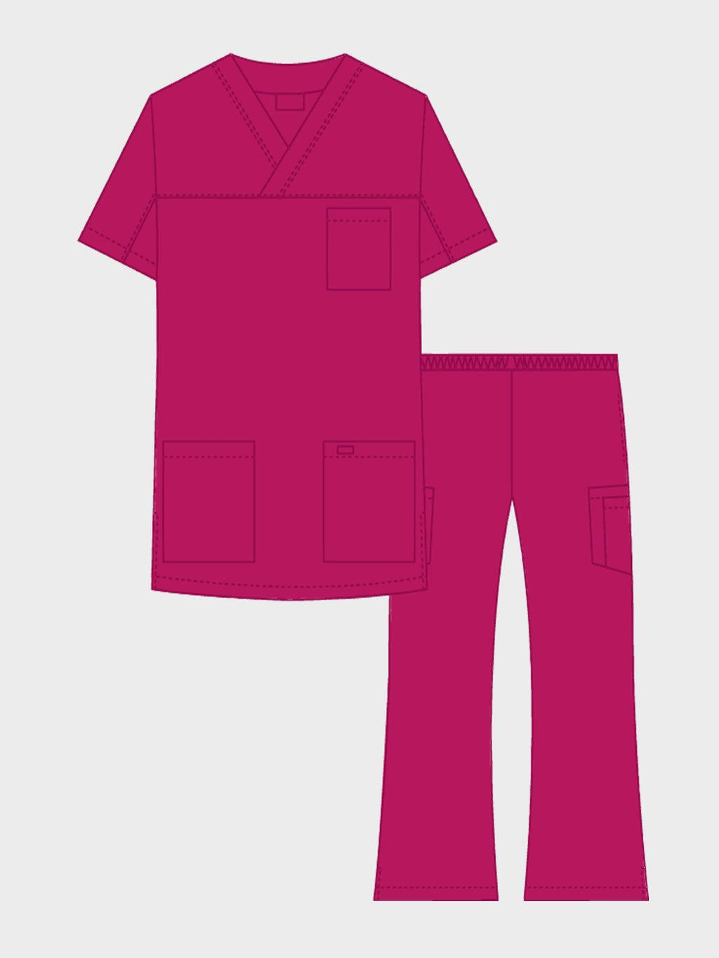 Product - MOBB 3 Pocket V-Neck Scrub top, With Flip Flap Scrub Pant
