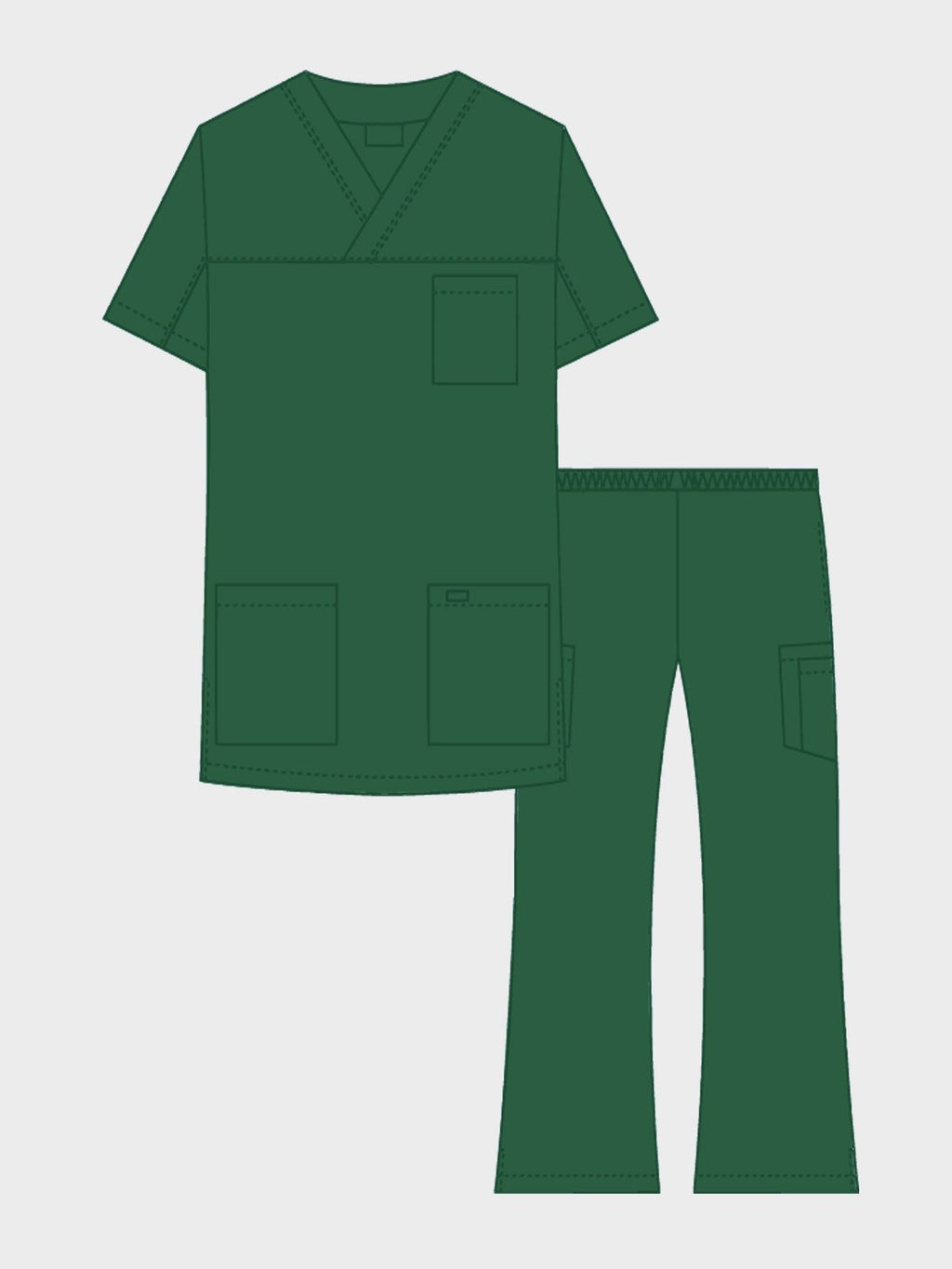 Product - MOBB 3 Pocket V-Neck Scrub top, With Flip Flap Scrub Pant