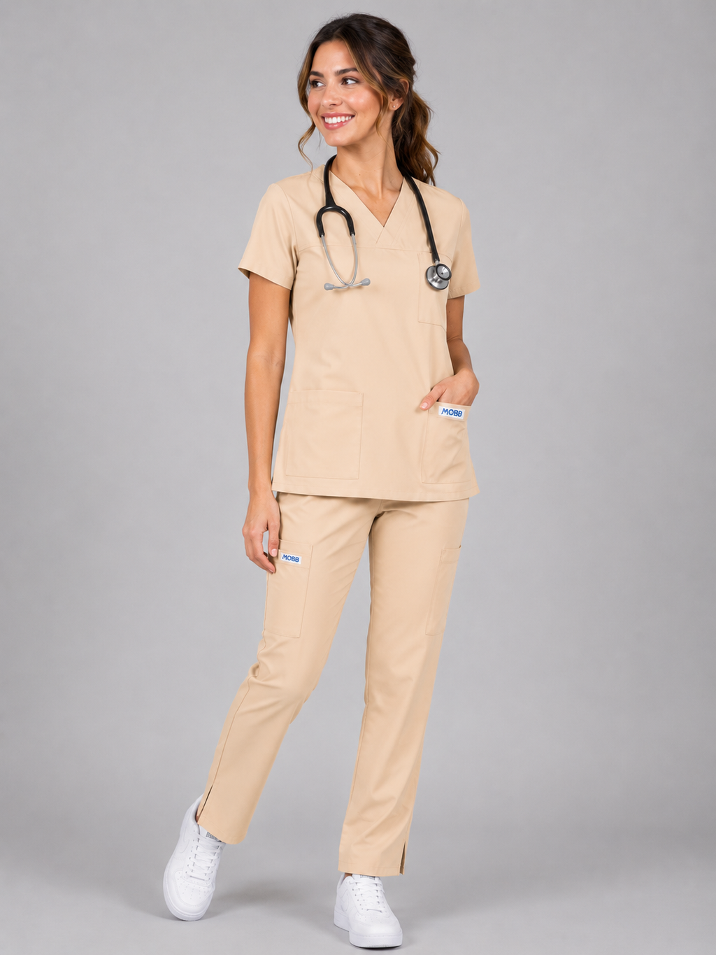 Product - MOBB 3 Pocket V-Neck Scrub top, With Flip Flap Scrub Pant