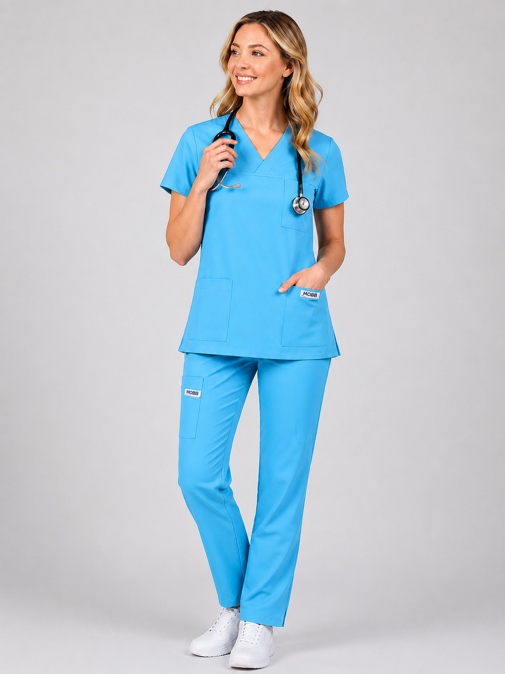 Product - MOBB 3 Pocket V-Neck Scrub top, With Flip Flap Scrub Pant