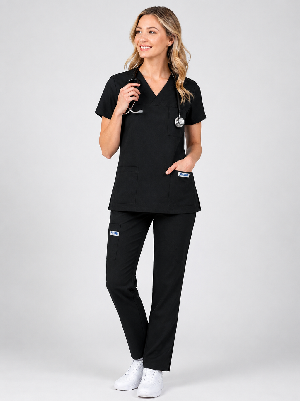 Product - MOBB 3 Pocket V-Neck Scrub top, With Flip Flap Scrub Pant