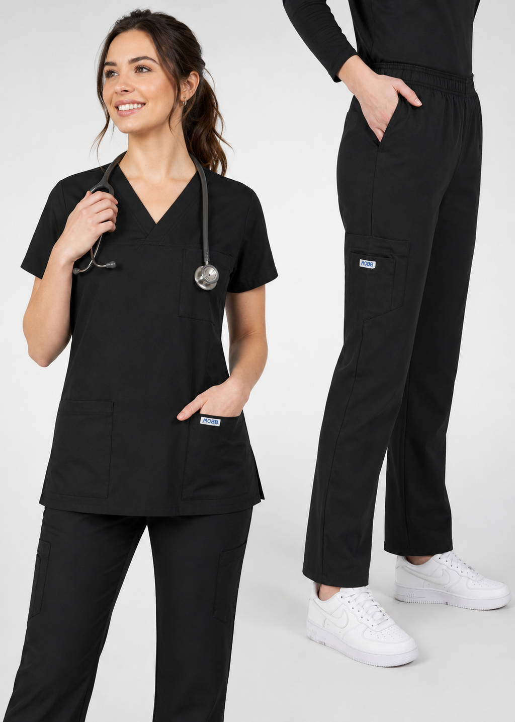 Product - MOBB 3 Pocket V-Neck Scrub top, With Flip Flap Scrub Pant