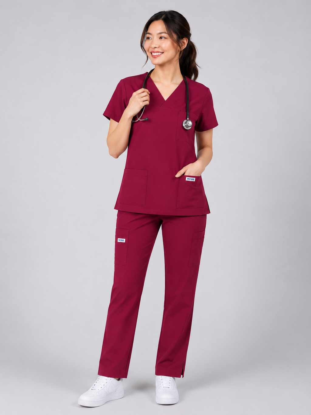 Product - MOBB 3 Pocket V-Neck Scrub top, With Flip Flap Scrub Pant