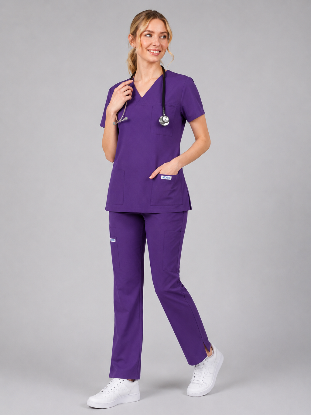 Product - MOBB 3 Pocket V-Neck Scrub top, With Flip Flap Scrub Pant