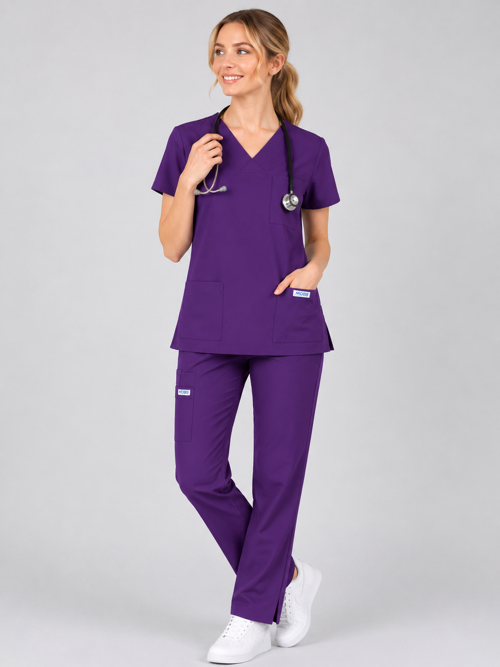 Product - MOBB 3 Pocket V-Neck Scrub top, With Flip Flap Scrub Pant