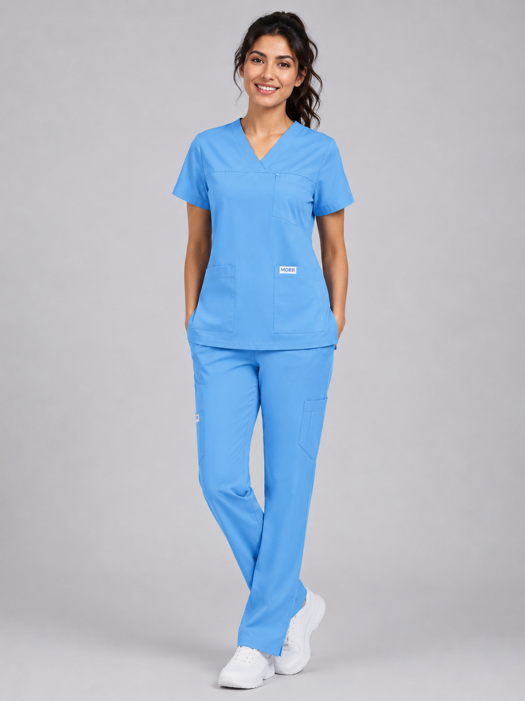 Product - MOBB 3 Pocket V-Neck Scrub top, With Flip Flap Scrub Pant