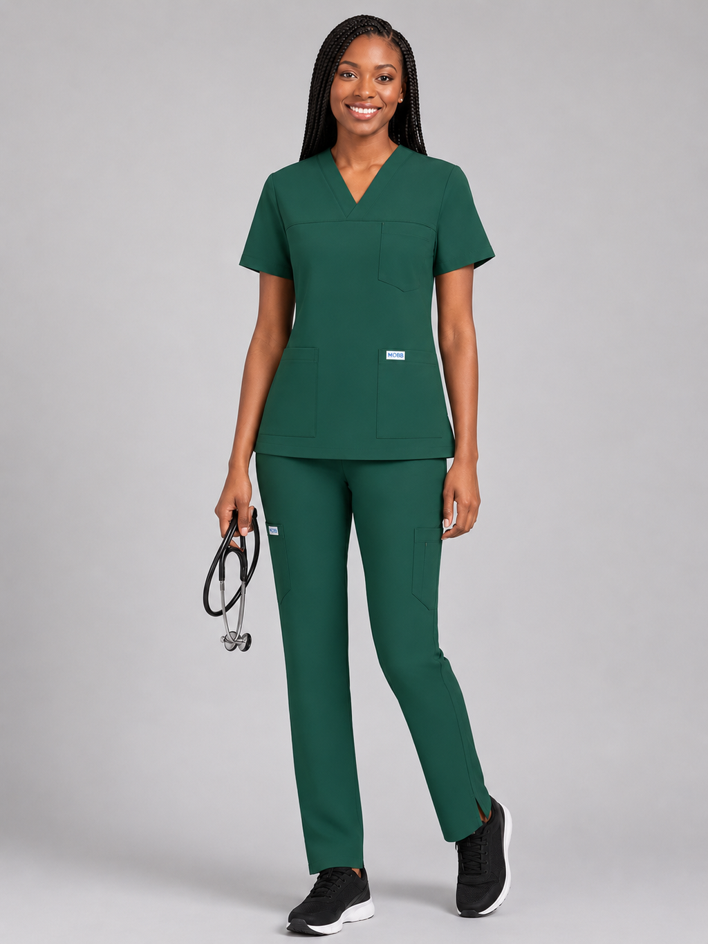 Product - MOBB 3 Pocket V-Neck Scrub top, With Flip Flap Scrub Pant