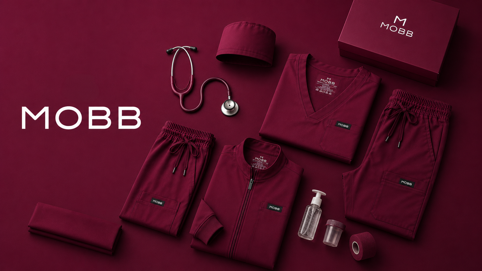 Burgundy scrubs