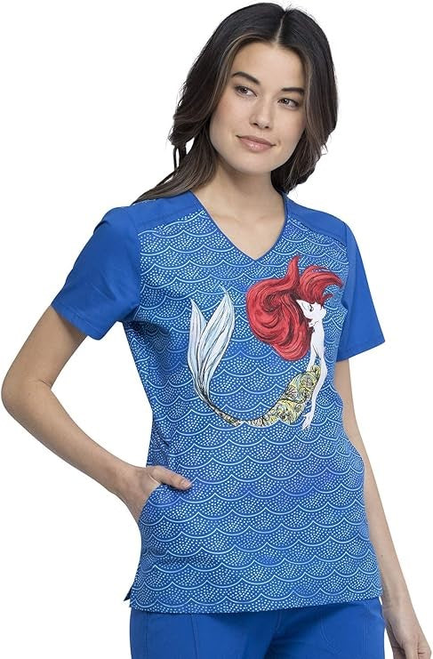 Product - XS-Printed V-Neck Scrub Top