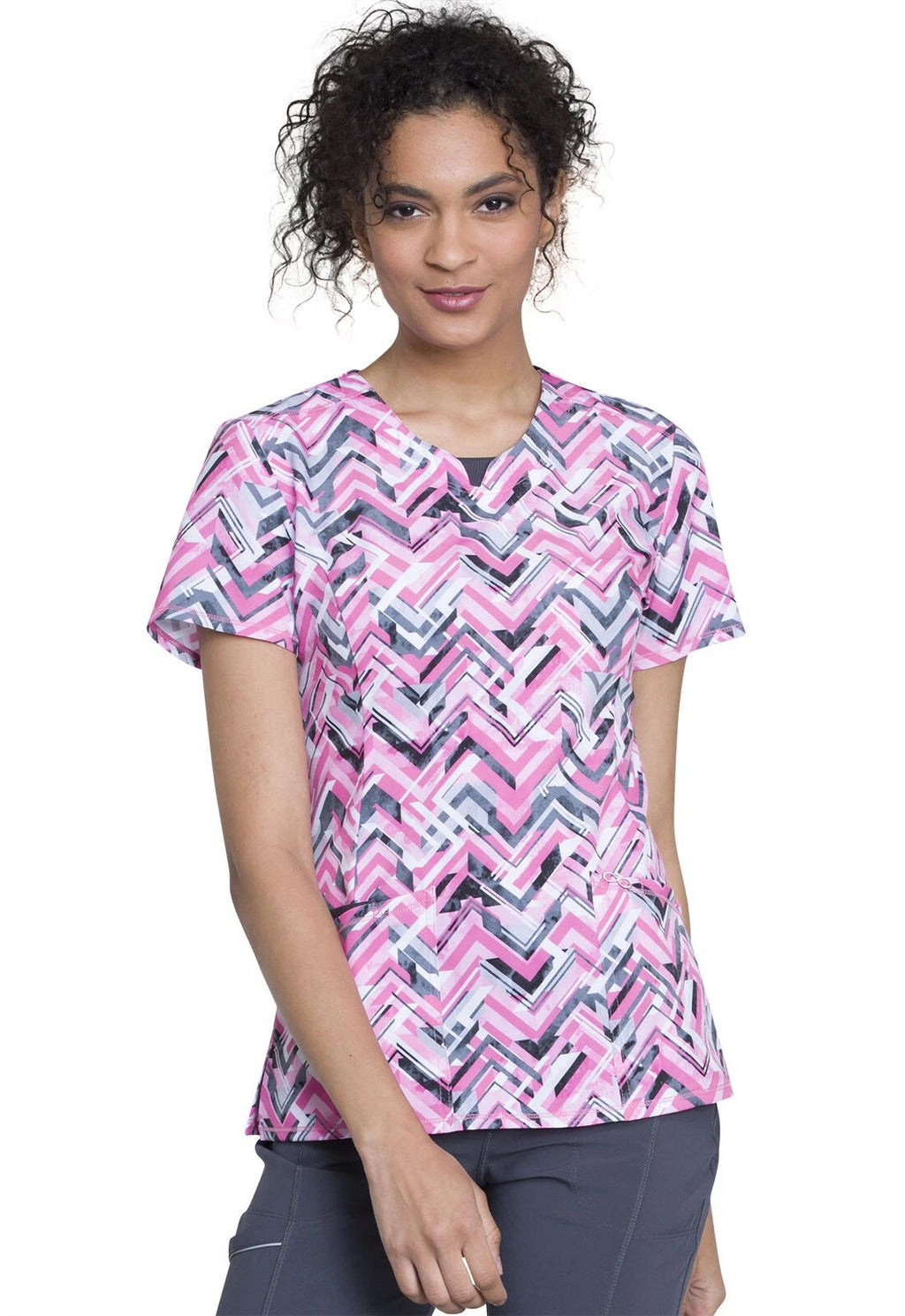Product - XS-Printed V-Neck Scrub Top