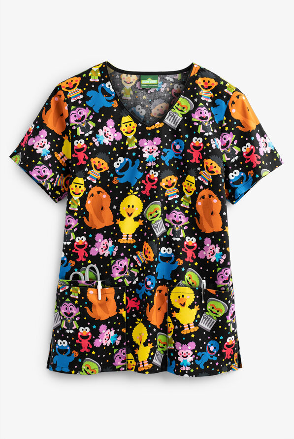 Product - M-Printed V-Neck Scrub Top