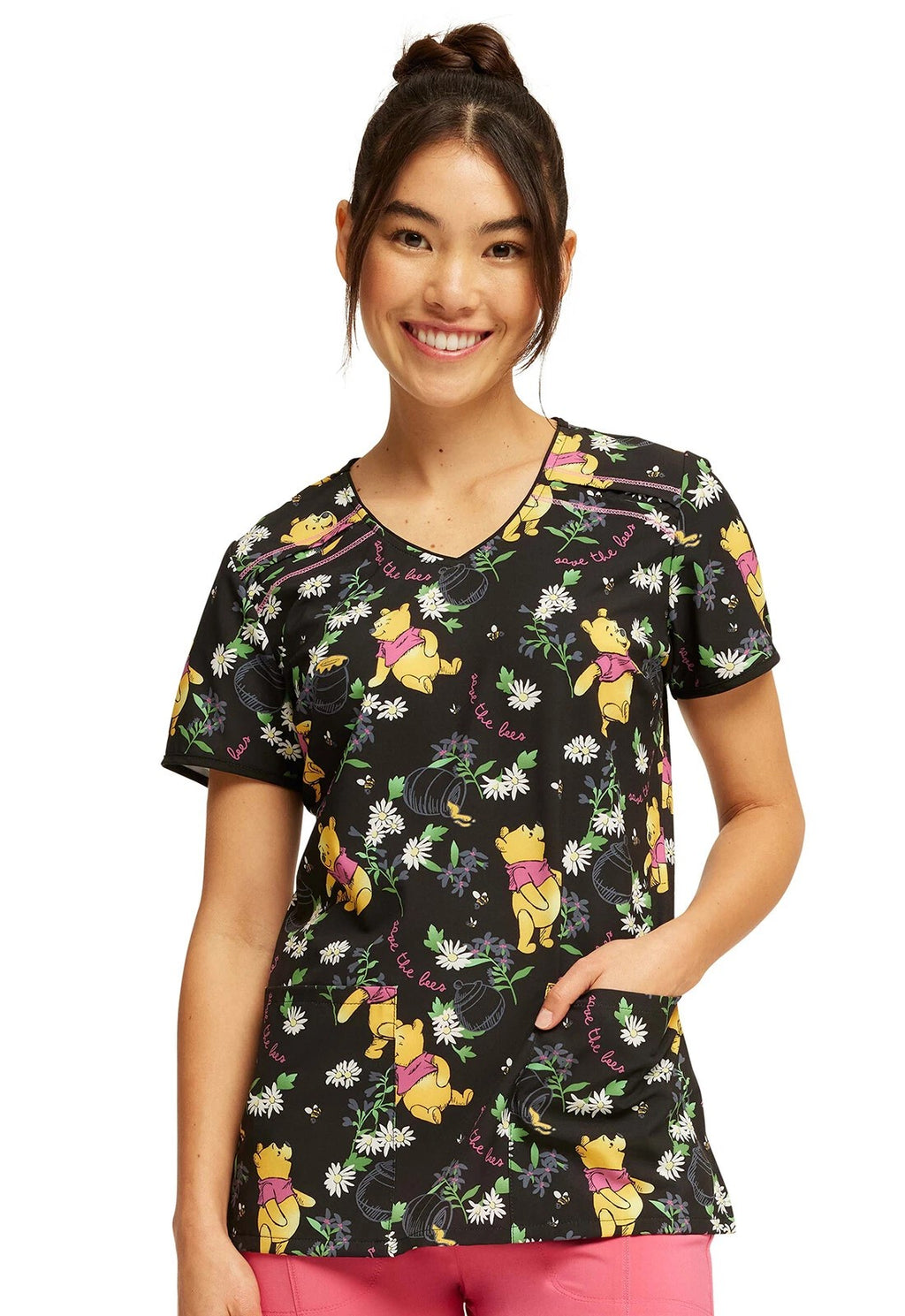 Product - M-Printed V-Neck Scrub Top