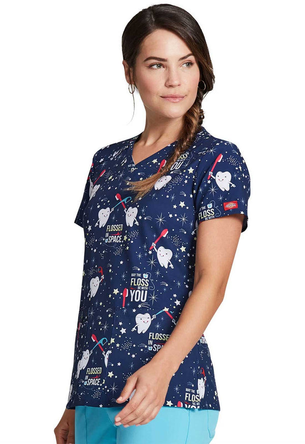 Printed Scrub Tops