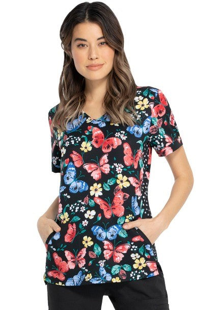 Product - XS-Printed V-Neck Scrub Top