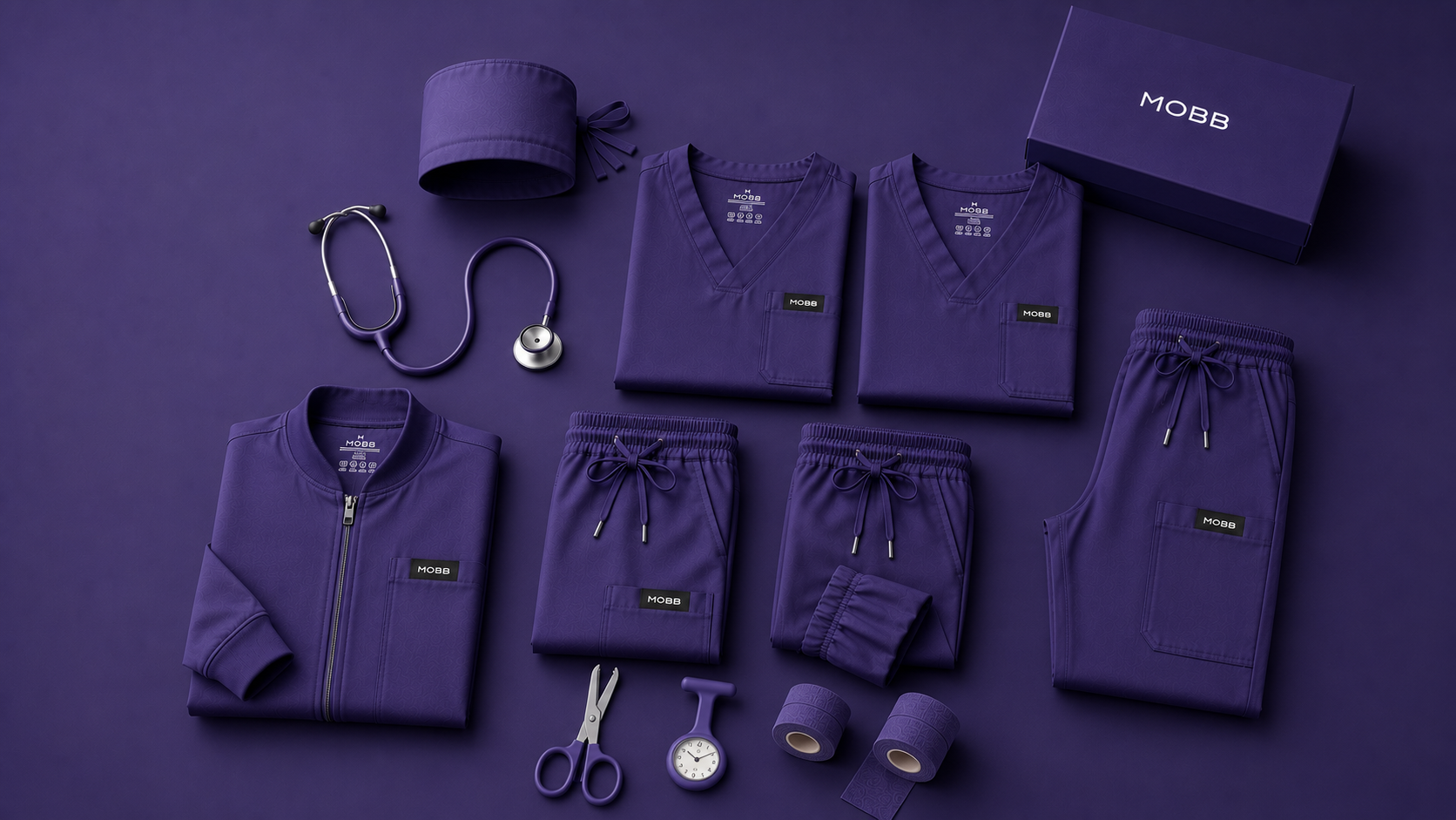 Eggplant scrubs
