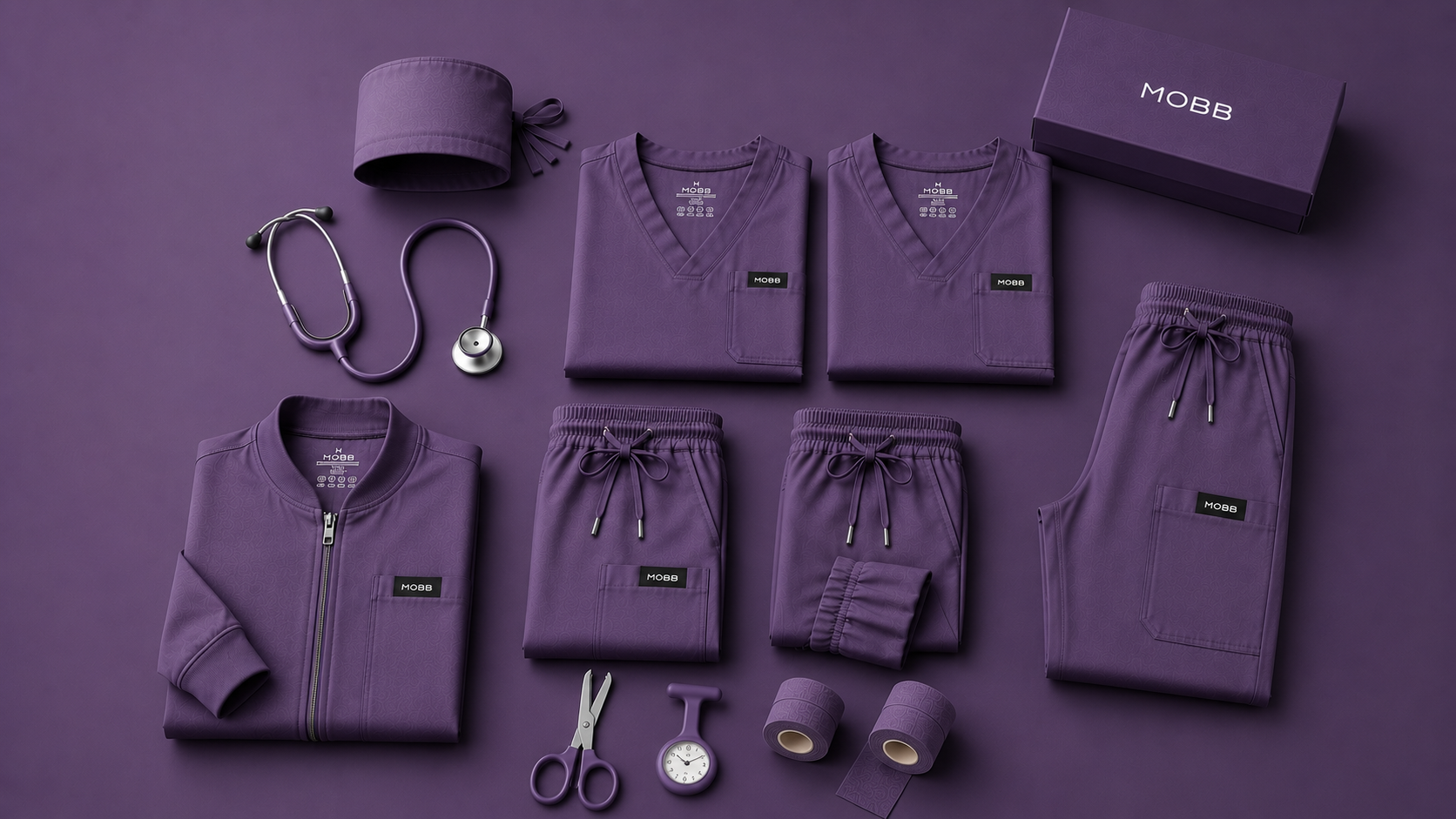 Indigo scrubs