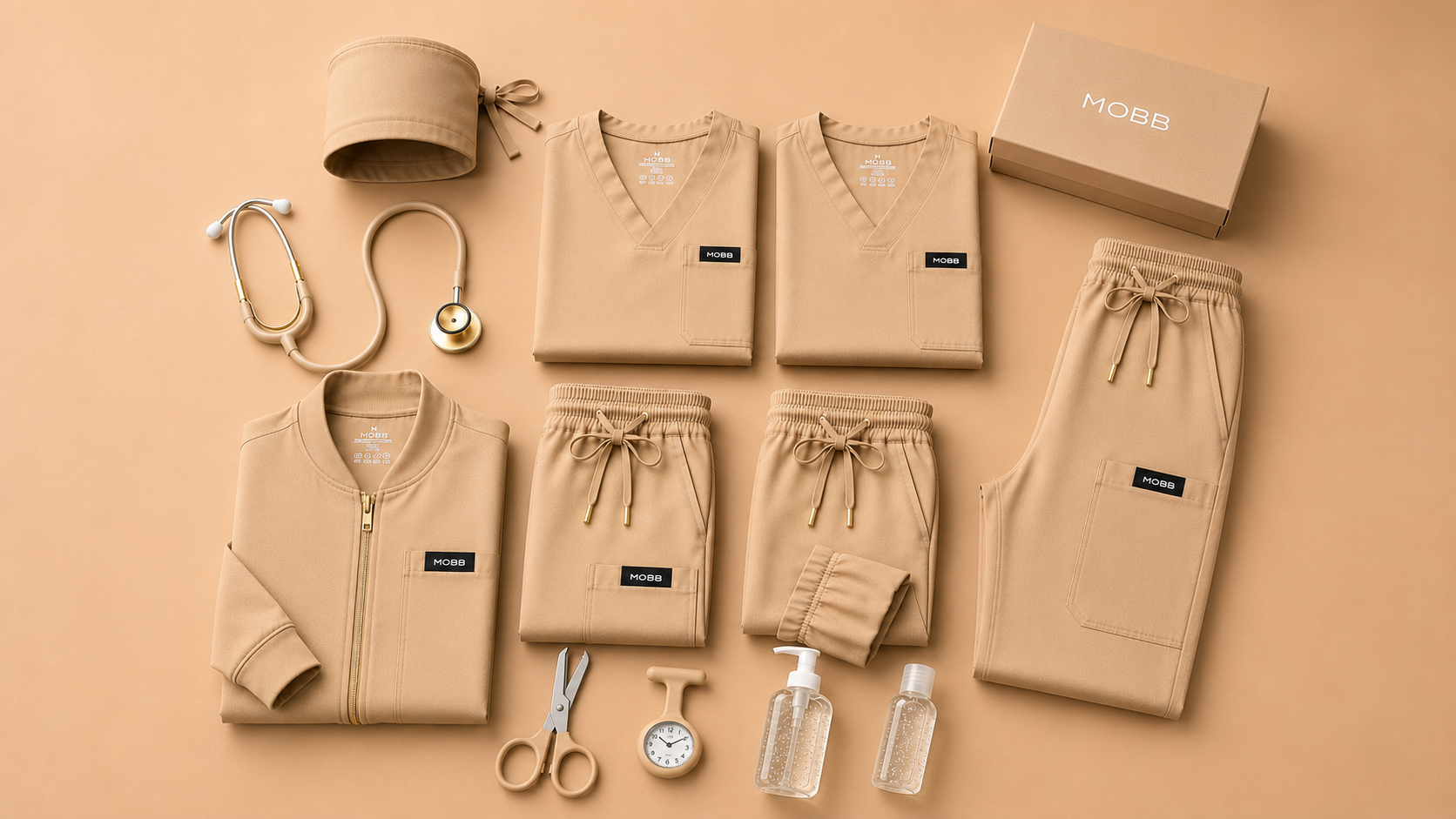 Khaki scrubs