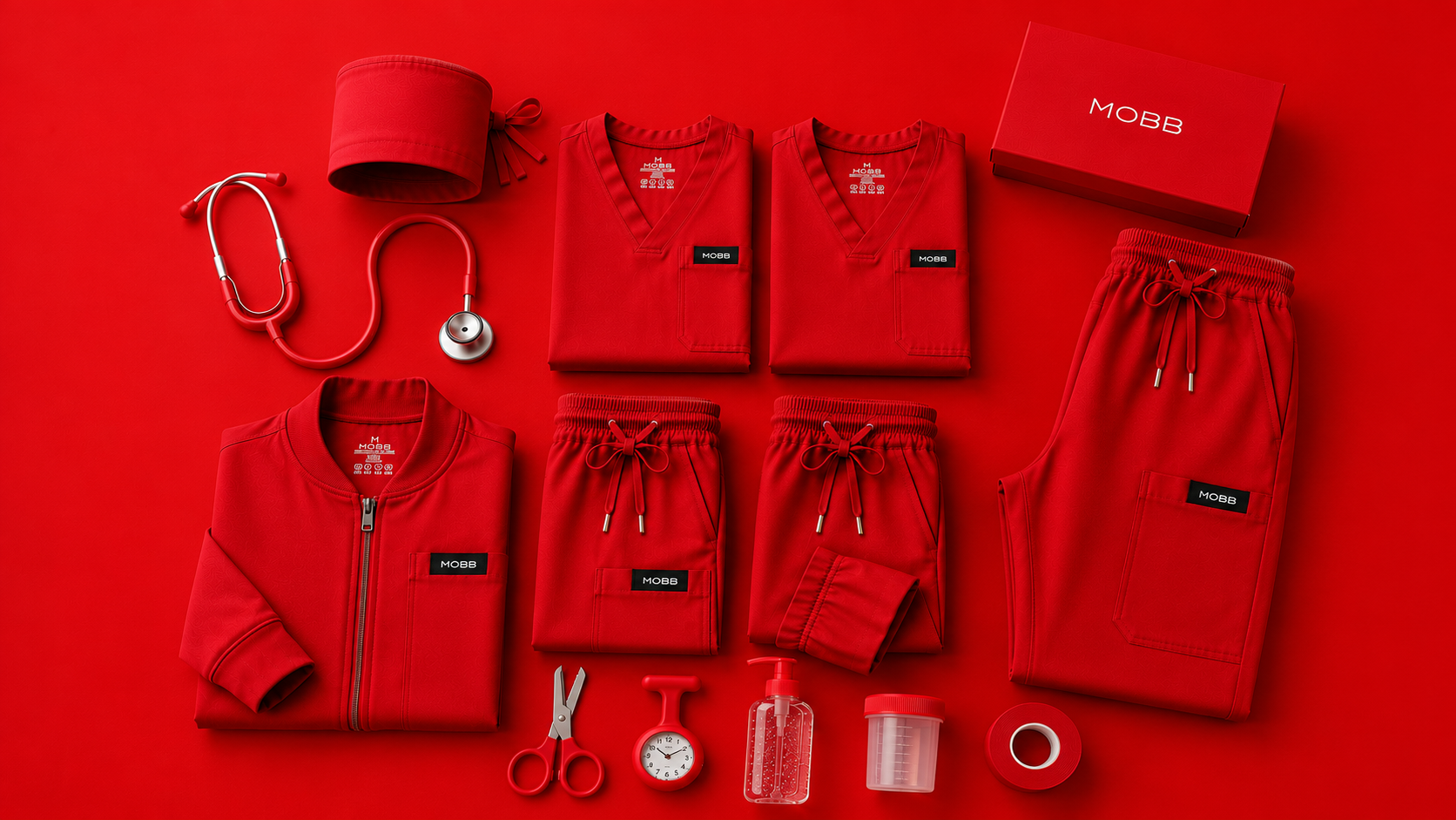 Red scrubs