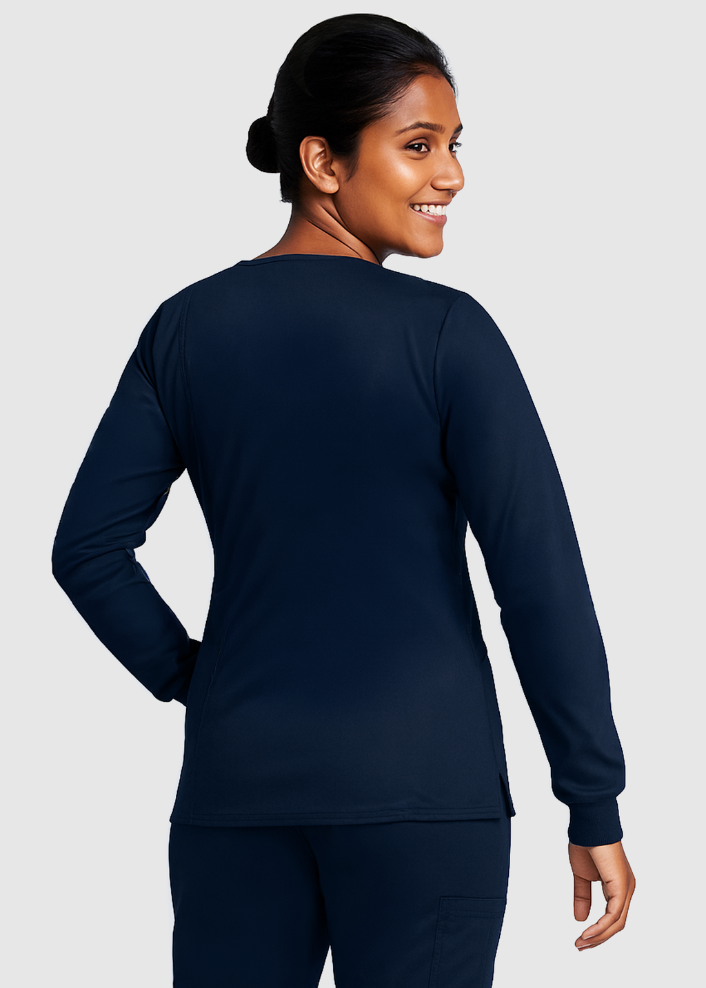 Product - The Katrina - Full-Sleeve Stretch V-Neck Scrub Top