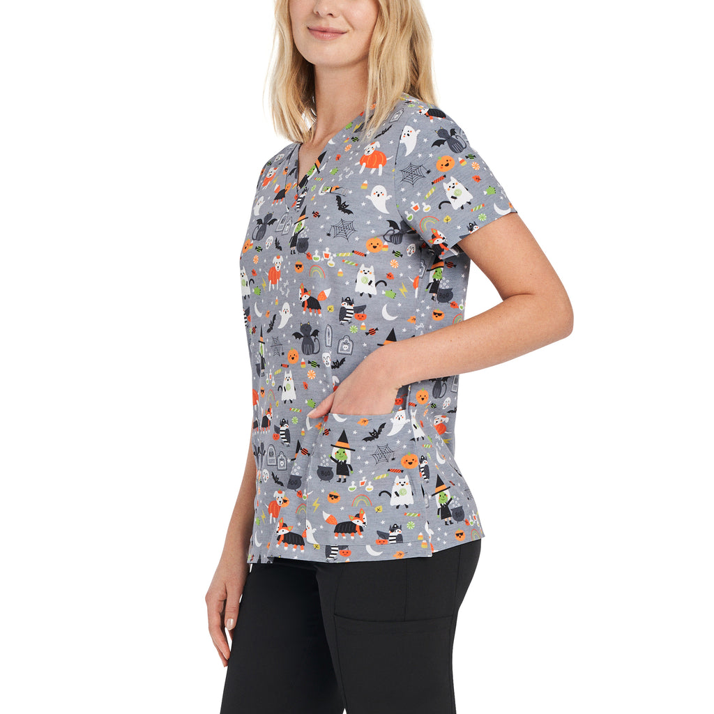 Product - M-Printed V-Neck Scrub Top