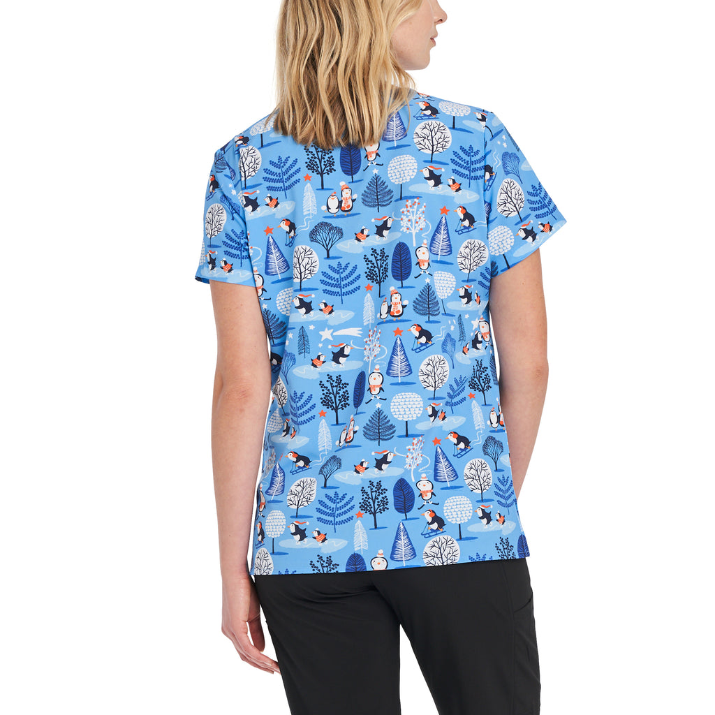 Product - L-Printed V-Neck Scrub Top