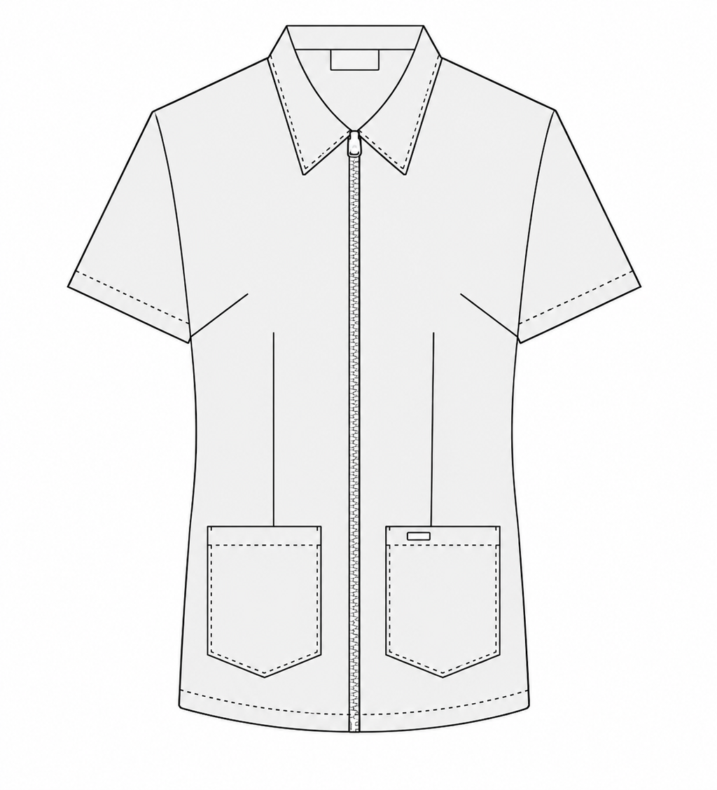 Product - MOBB Zipper Front Ladies Work Top