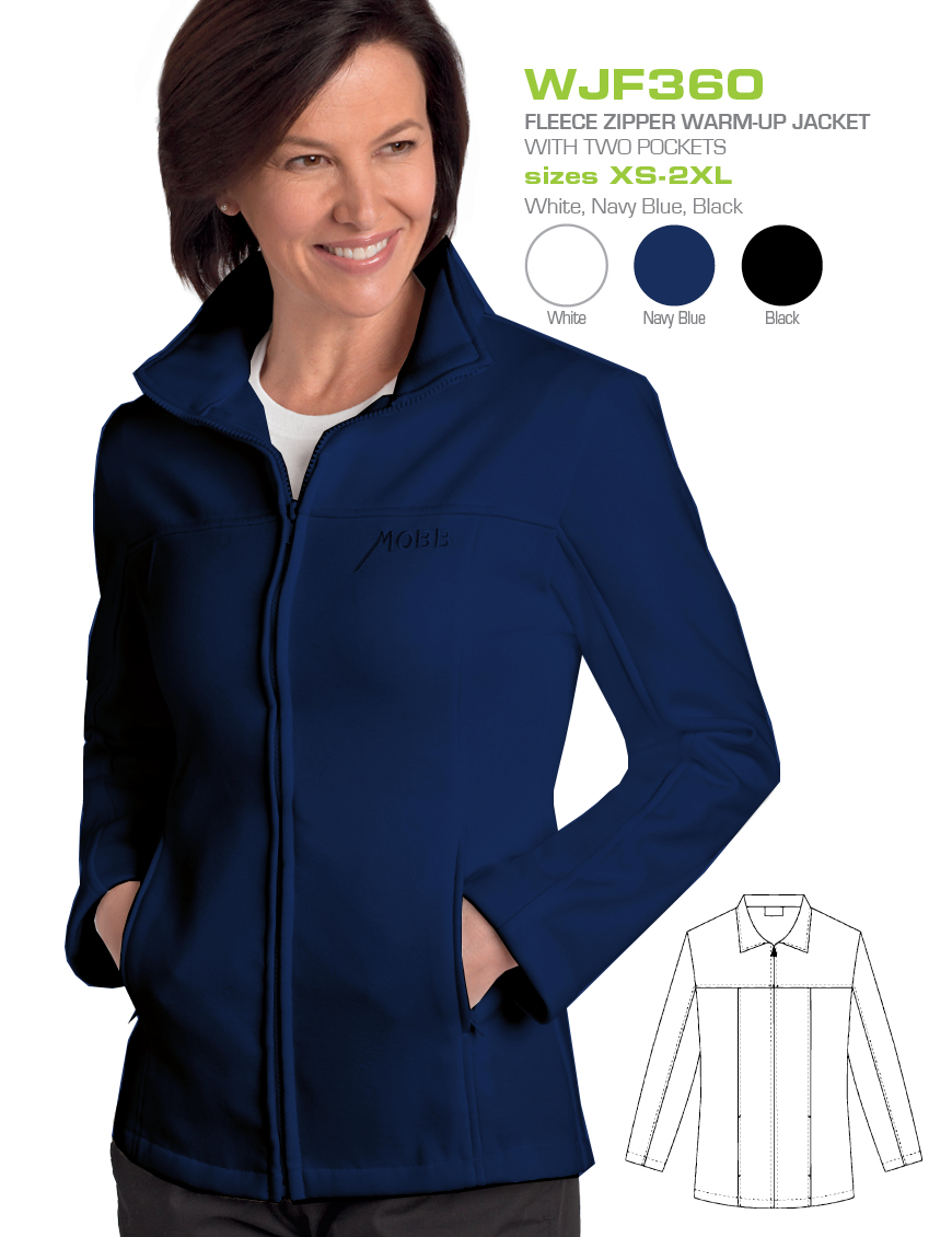 Product - MOBB Fleece Zipper Warm-Up Jacket