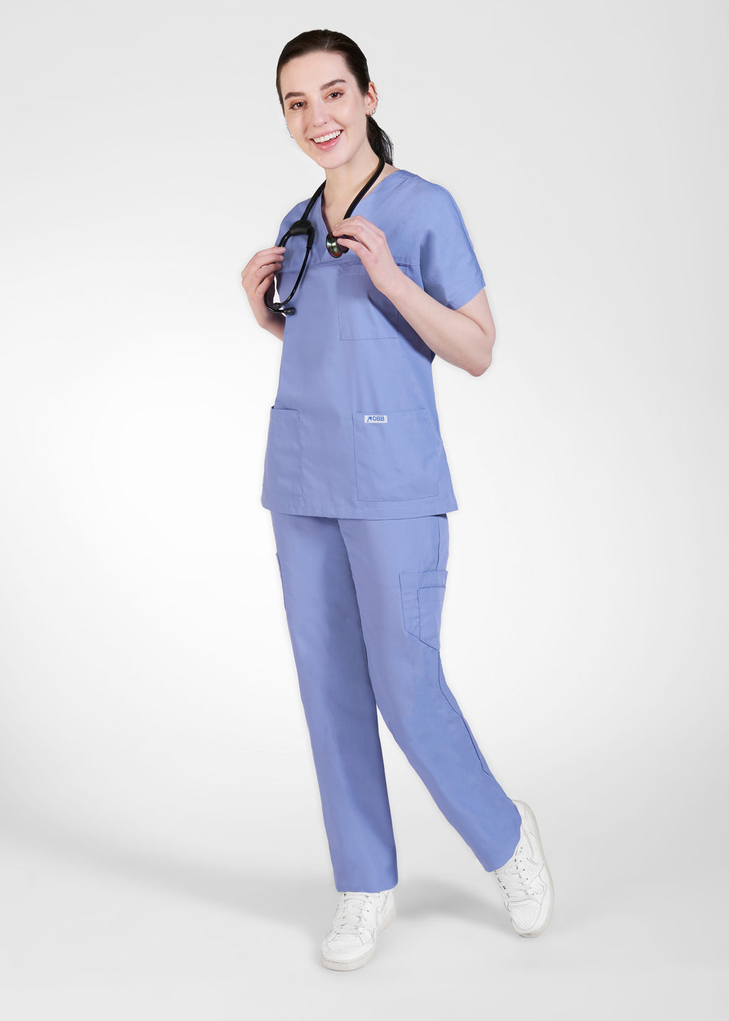 Product - MOBB 3 Pocket V-Neck Scrub top, With Flip Flap Scrub Pant