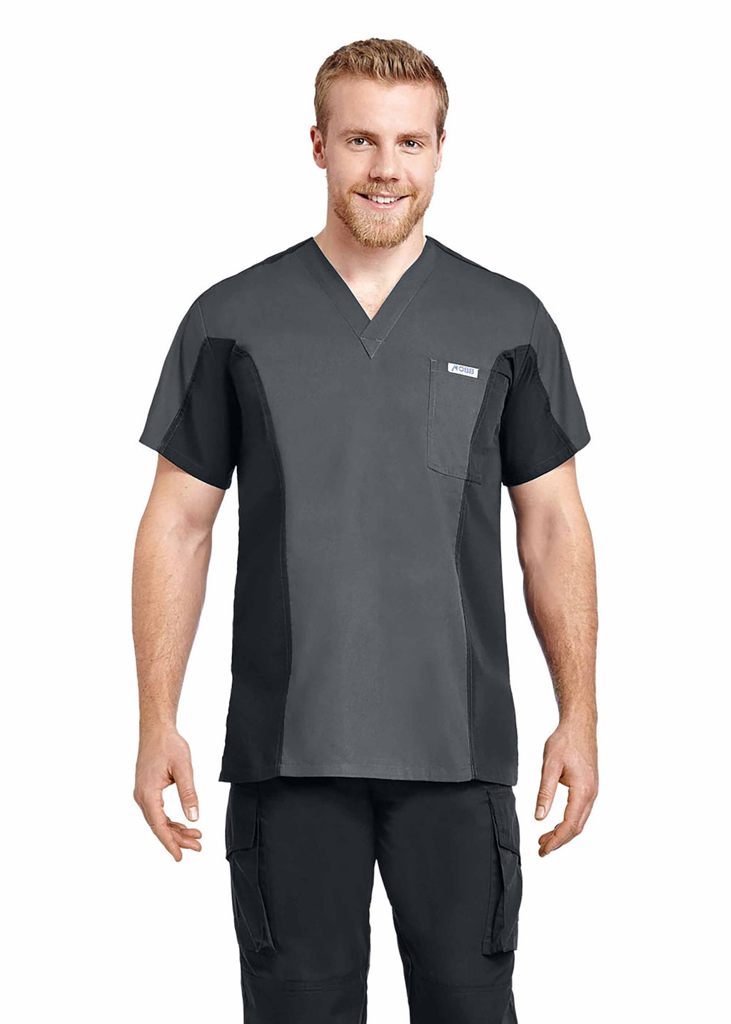 Product - Men's Two Tone Scrub Set With 8 Pockets