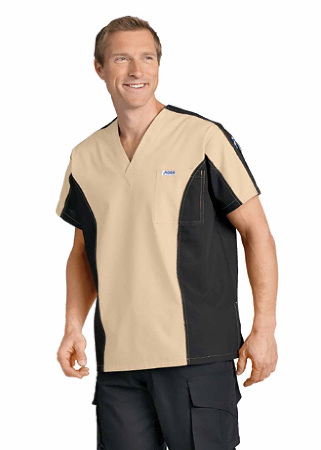 Product - Men's Two Tone Scrub Set With 8 Pockets