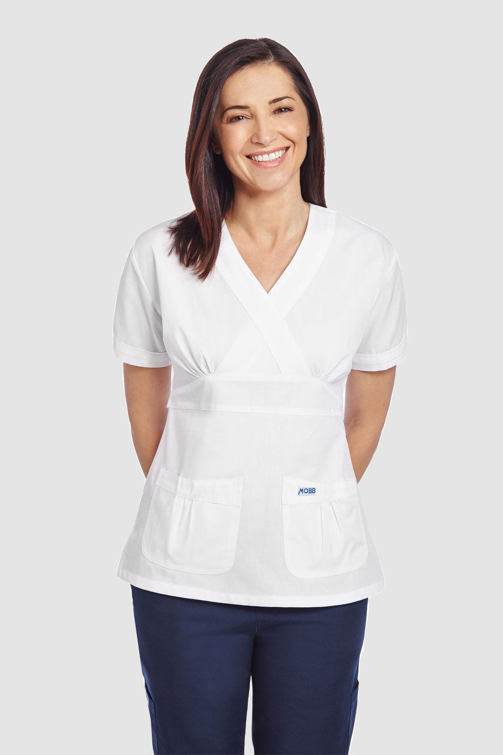 Product - Clearance Empire Tie Back Scrub Top by MOBB