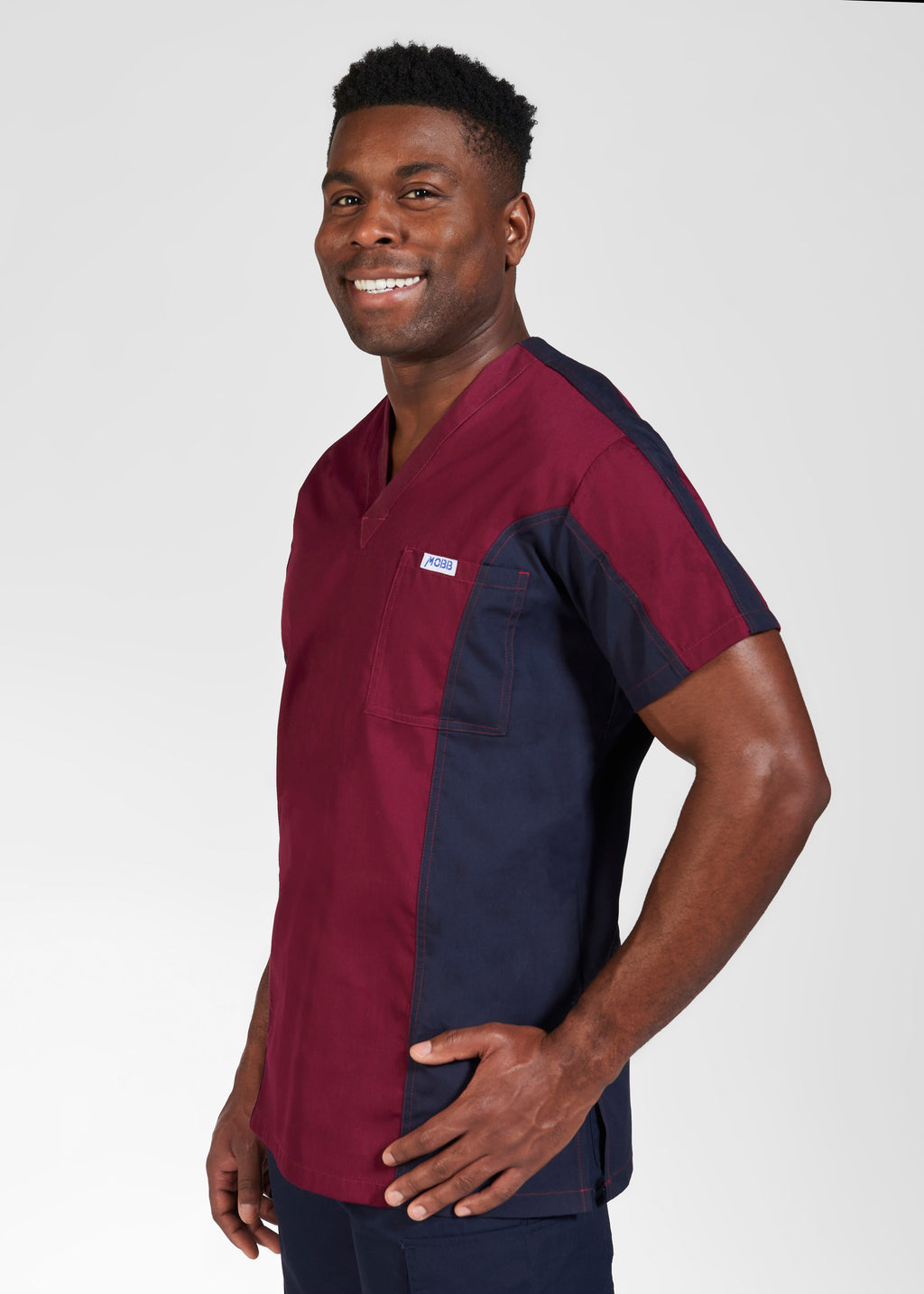 Product - Men's Two Tone Scrub Set With 8 Pockets
